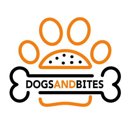 LOGO DOGSANDBITES,gezonde snaks hond, cookies,koekjes,chewies,cupcakes,taart,feest,geraardsbergen,